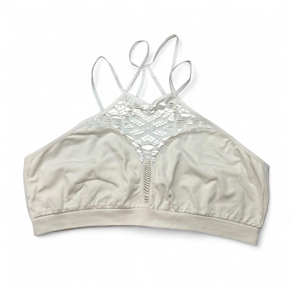 Victoria's Secret Cream Strappy Lace Bandeau